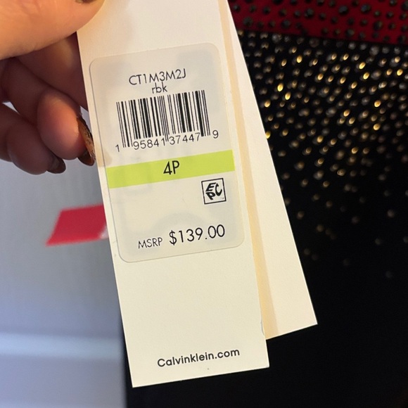 Calvin Klein Red and Black Mini Dress NWT - Picture 8 of 8